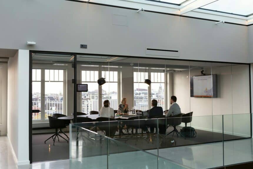 people sitting on chair inside building
